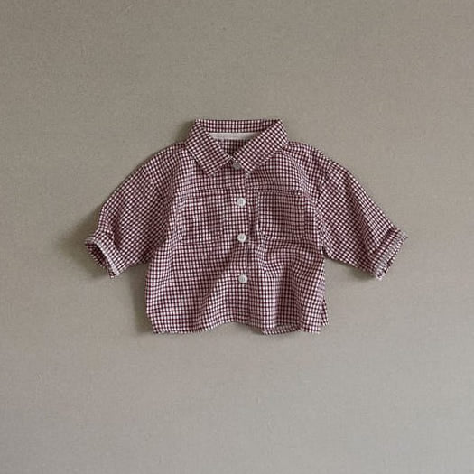 Baby girl hot sale checked shirt