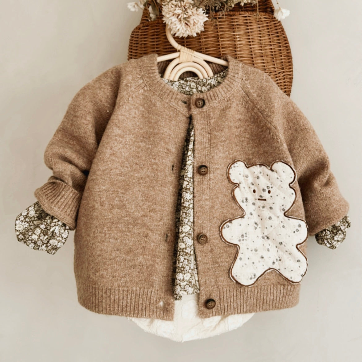 Aiai Teddy Cardigan (Beige)