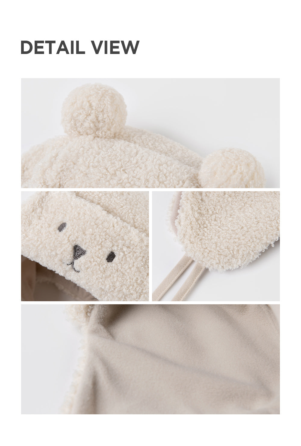 Teddy Pilot Winter hat (Cream)