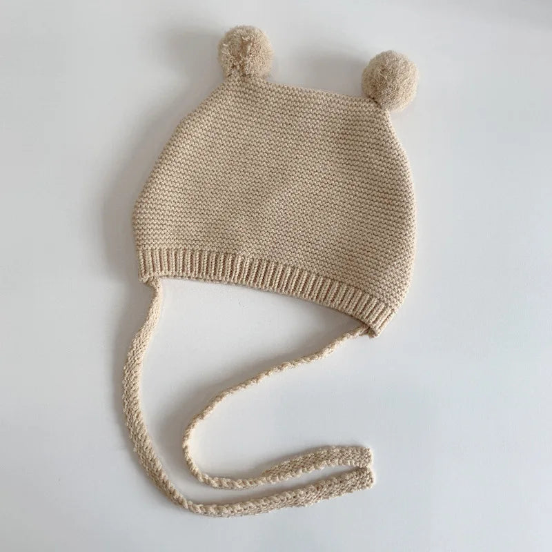 Bebe Pom Pom Bear Beanie (3 Colours)