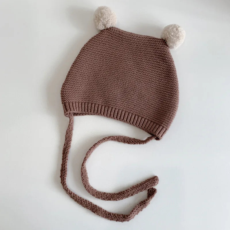 Bebe Pom Pom Bear Beanie (3 Colours)