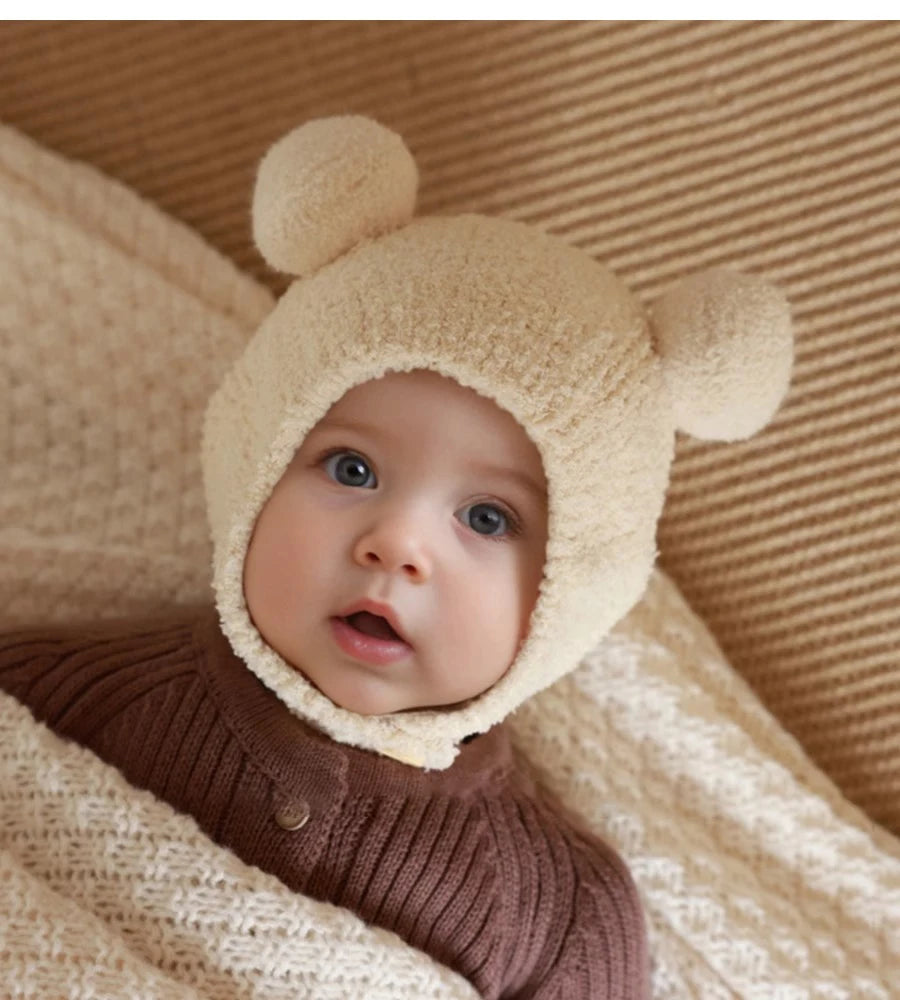 Bebe Cream Bear Ears Hat