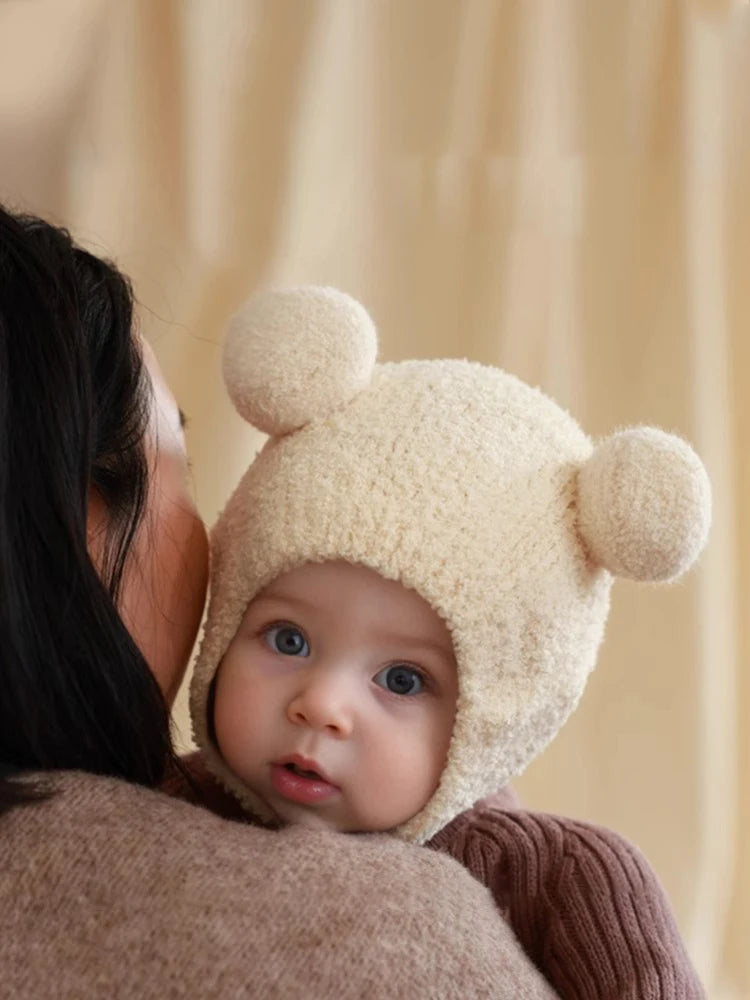 Bebe Cream Bear Ears Hat