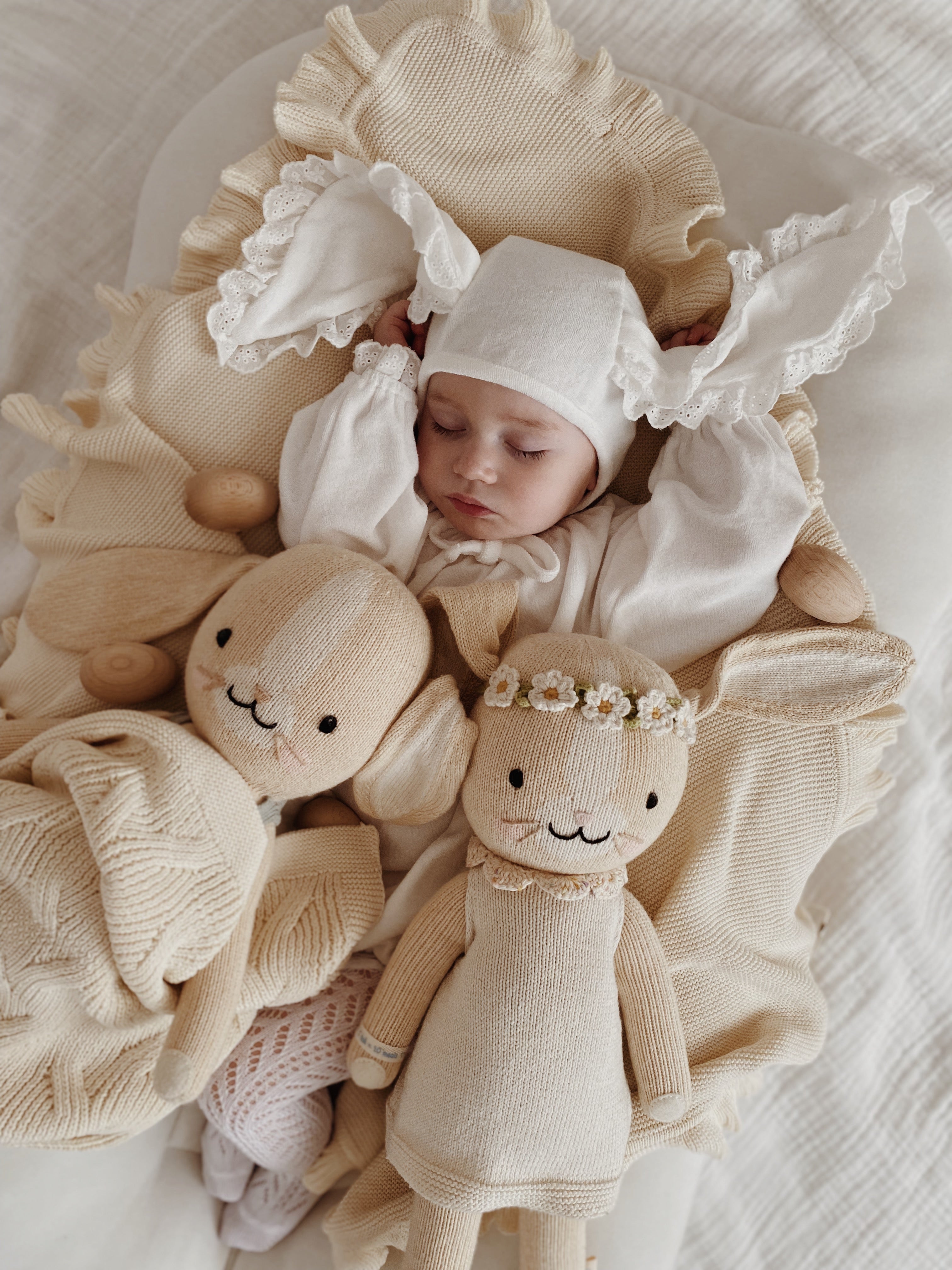 Ann Rabbit Suit & Bonnet Set