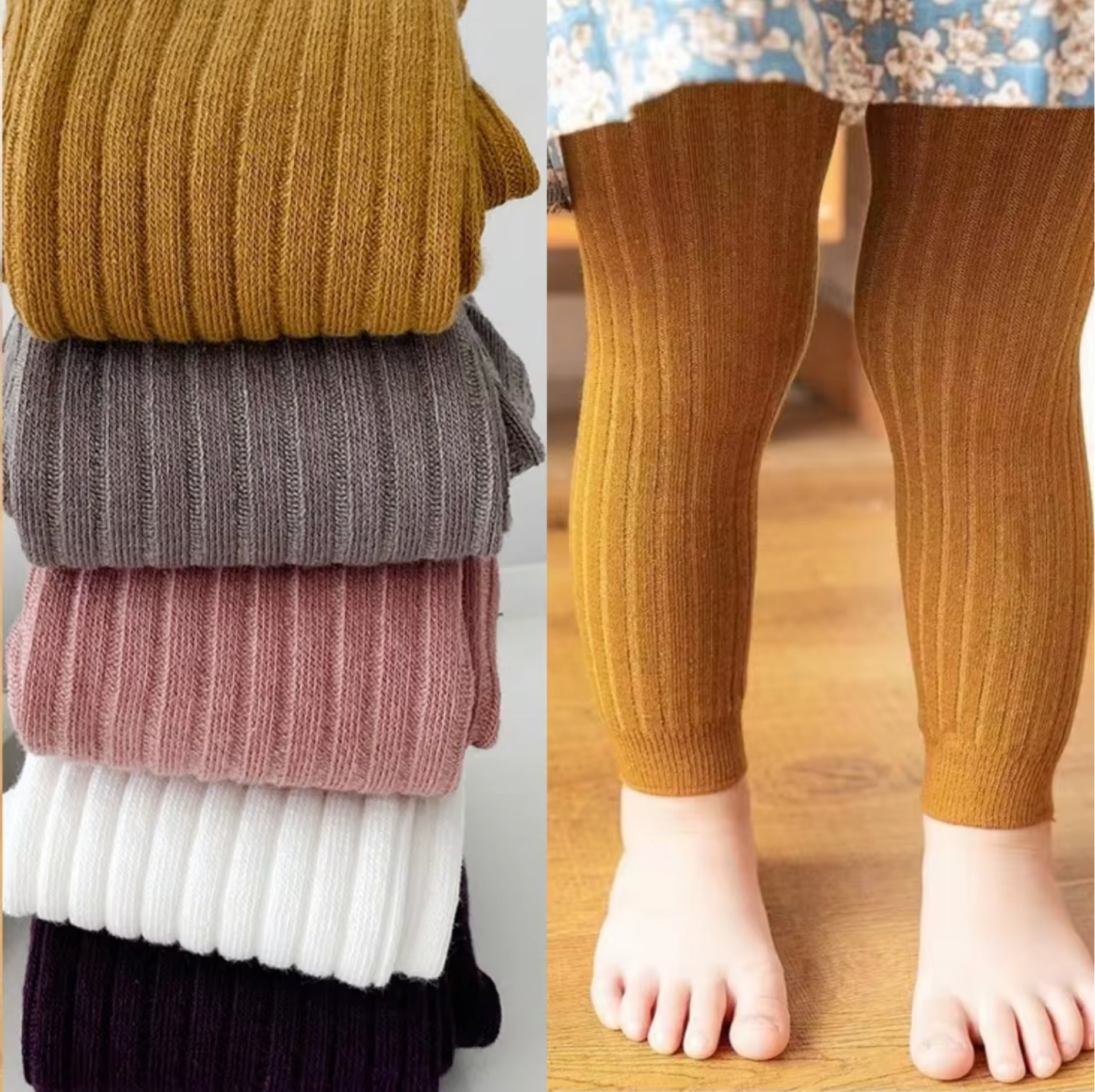 Berry Ribbed Leggings (7 Colours)